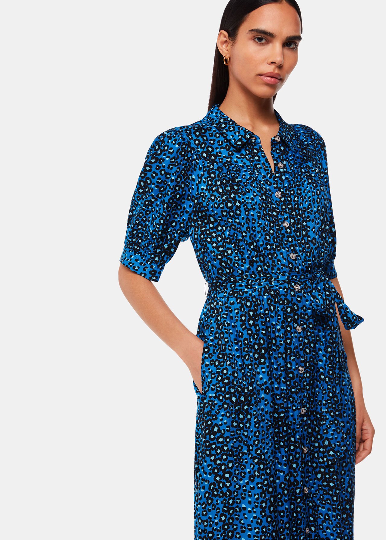 Painted Leopard Midi Dress